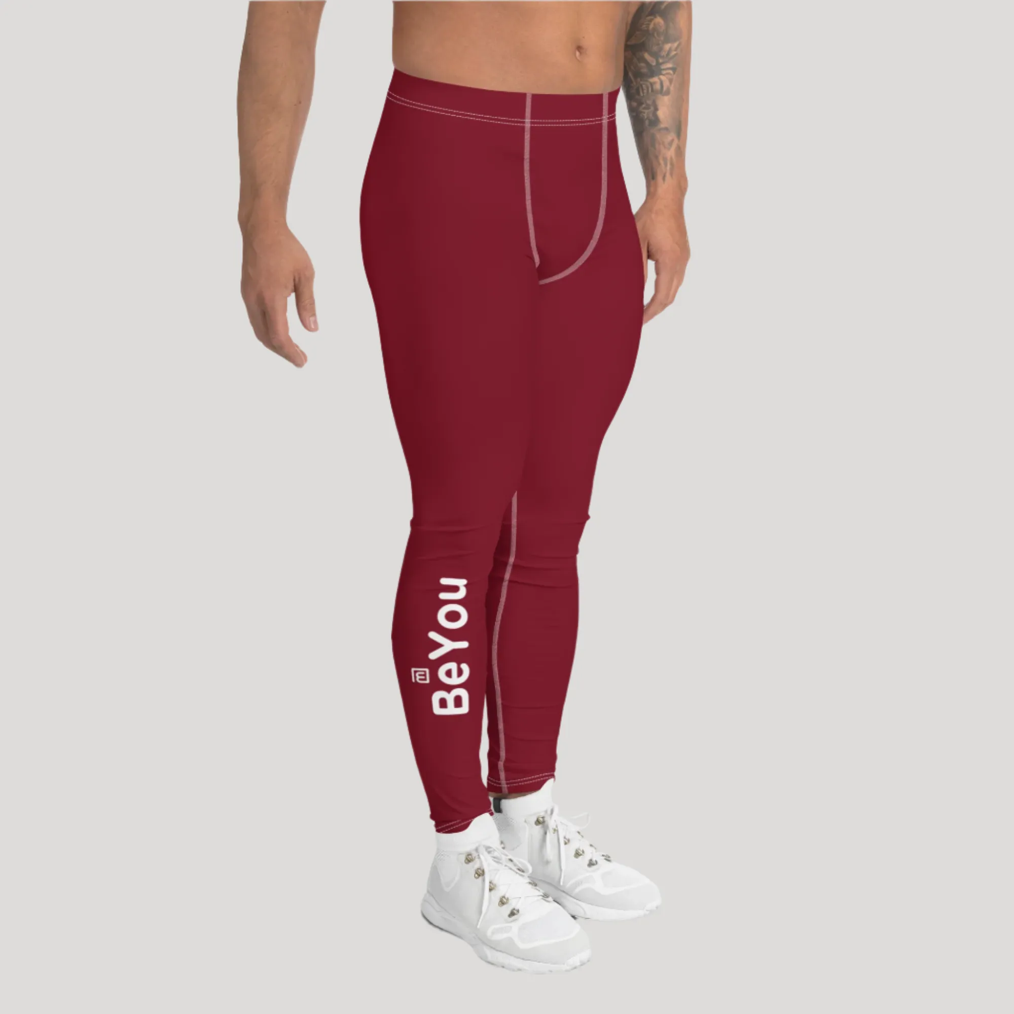 Be-Attractive Unisex Athletic Deep Red Leggings