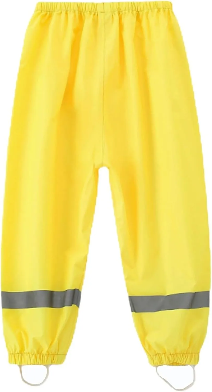 Boys Girls Toddlers Waterproof Rain Pants Mud Proof Lightweight Splash Pants