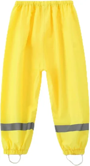 Boys Girls Toddlers Waterproof Rain Pants Mud Proof Lightweight Splash Pants