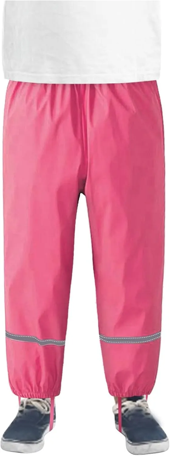 Boys Girls Waterproof Rain Pants Unisex Kids Rain Pants Children Rainwear Waterproof and Windproof 1-12 Years