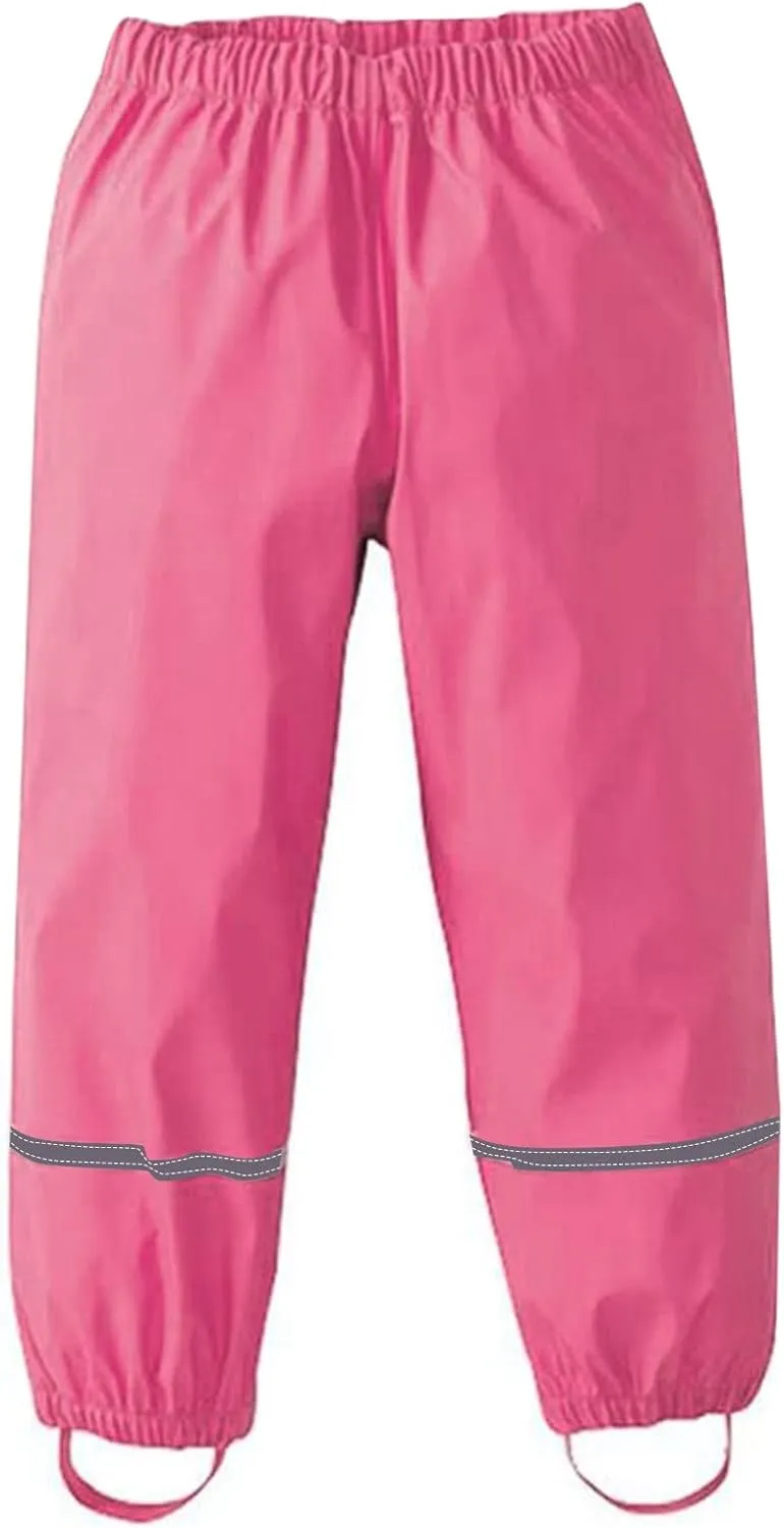 Boys Girls Waterproof Rain Pants Unisex Kids Rain Pants Children Rainwear Waterproof and Windproof 1-12 Years