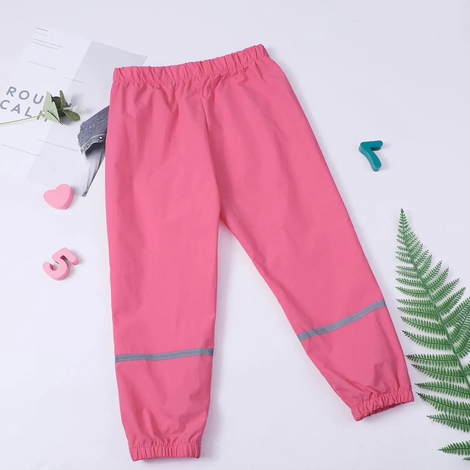 Boys Girls Waterproof Rain Pants Unisex Kids Rain Pants Children Rainwear Waterproof and Windproof 1-12 Years