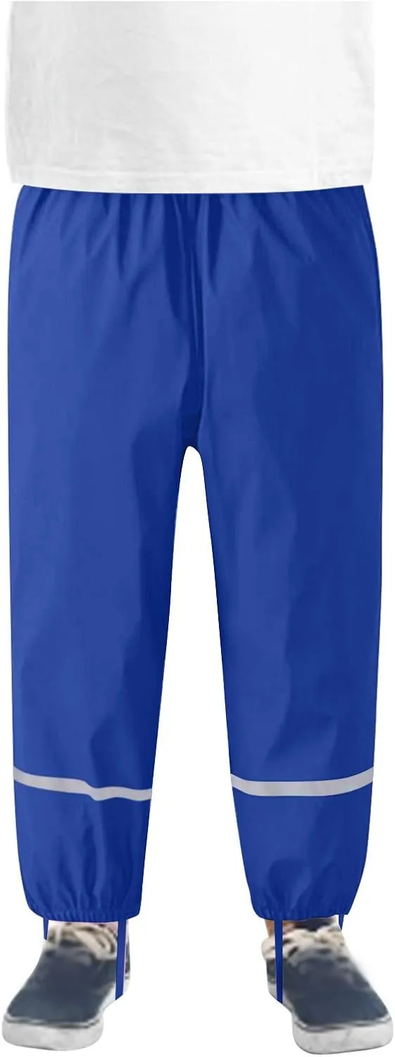Boys Girls Waterproof Rain Pants Unisex Kids Rain Pants Children Rainwear Waterproof and Windproof 1-12 Years