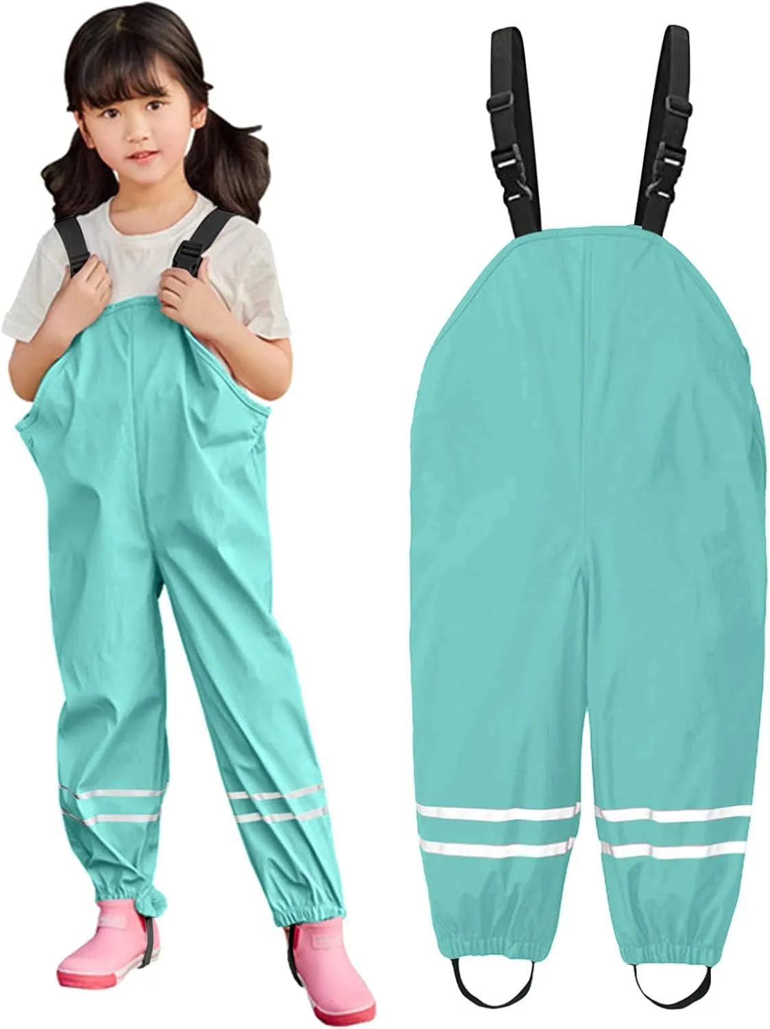 Boys Girls Waterproof Rain Pants Unisex Kids Rain Pants Children Rainwear Waterproof and Windproof