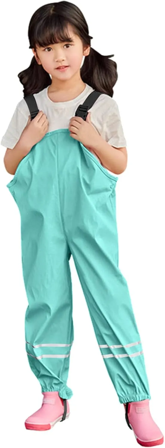 Boys Girls Waterproof Rain Pants Unisex Kids Rain Pants Children Rainwear Waterproof and Windproof