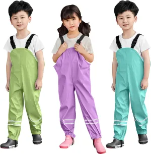 Boys Girls Waterproof Rain Pants Unisex Kids Rain Pants Children Rainwear Waterproof and Windproof
