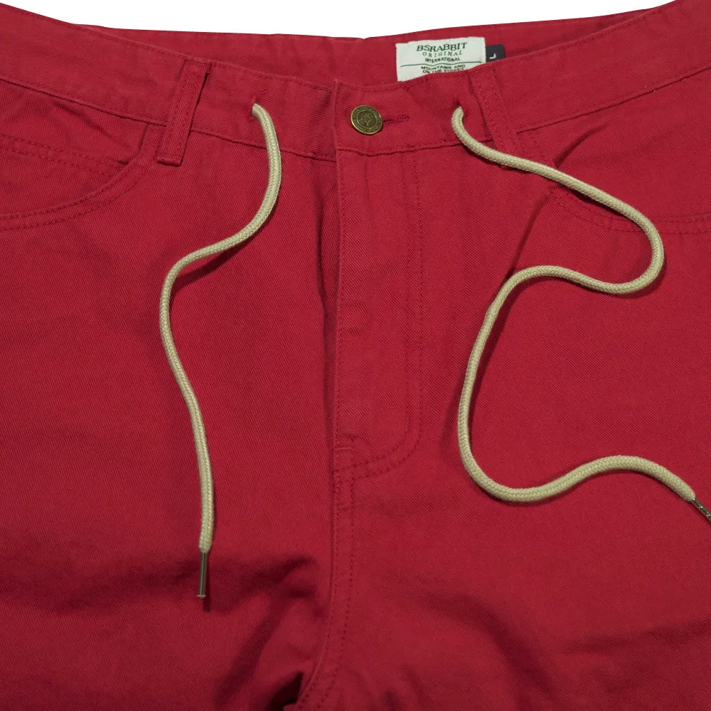 CARPENTER LOOSEFIT COTTON SHORT PANTS BURGANDY