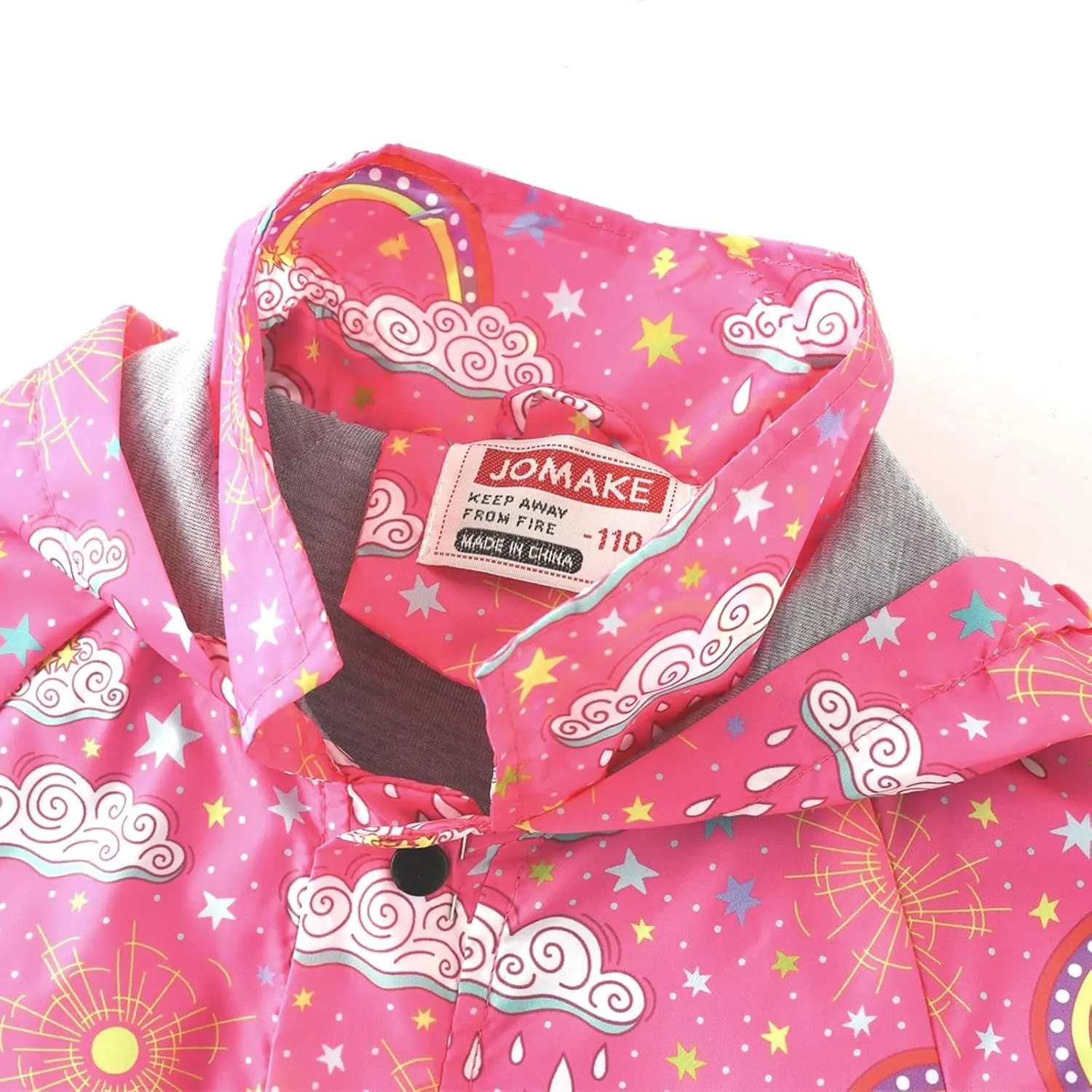 Children's Boy Girl Raincoat Toddler Waterproof Rain Suit for Kids Hooded Rain Jacket and Pants Set Outwear Suit