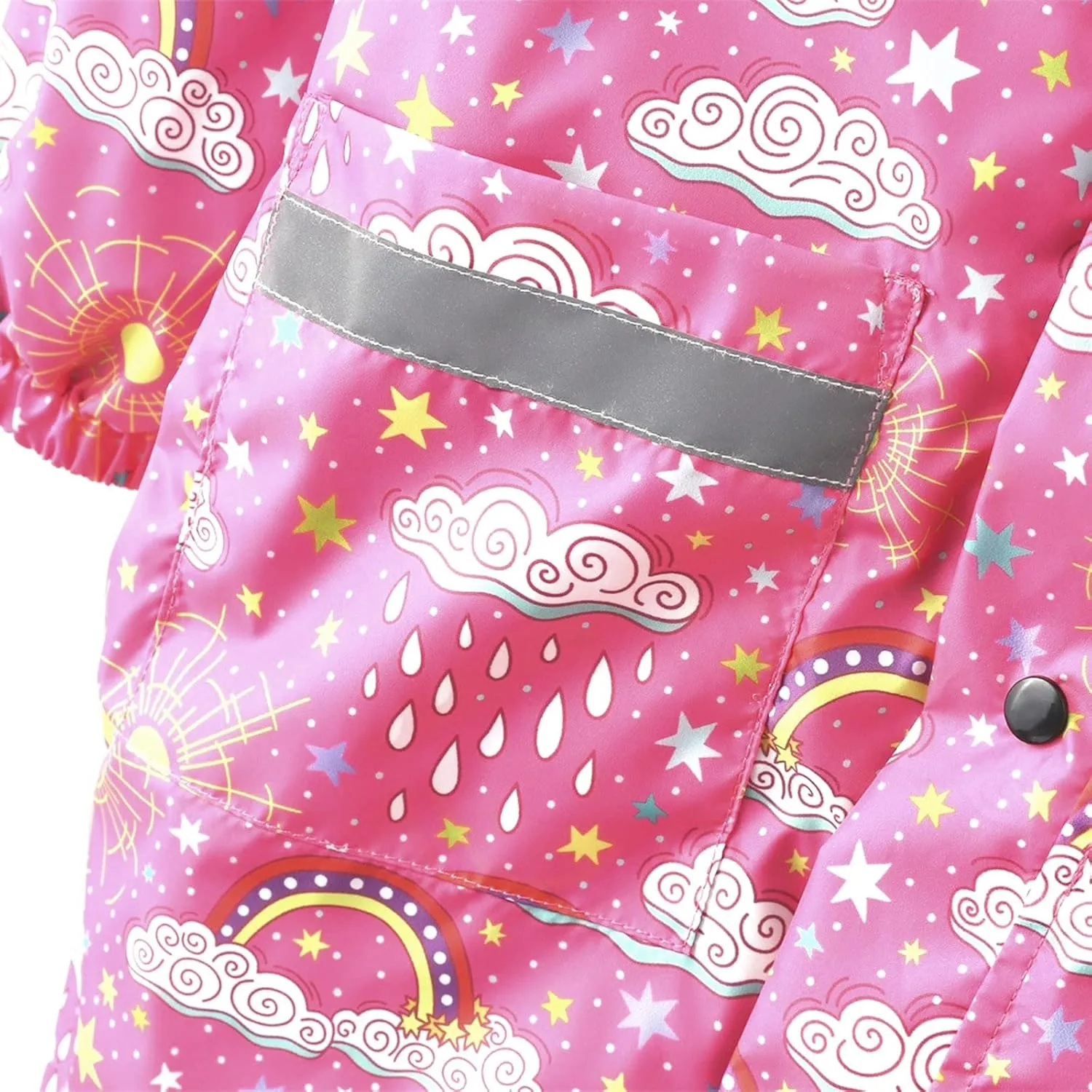 Children's Boy Girl Raincoat Toddler Waterproof Rain Suit for Kids Hooded Rain Jacket and Pants Set Outwear Suit
