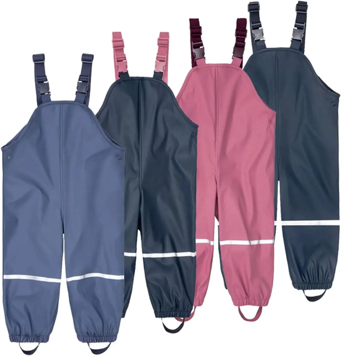 Kids Girls Boys Waterproof Outdoor Hiking Pants Warm Fleece Lined Snow Pants Dungarees Rain Pants Rain Bib Quick Dry