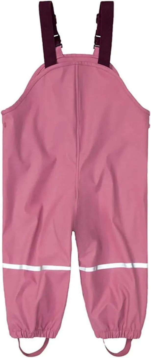 Kids Girls Boys Waterproof Outdoor Hiking Pants Warm Fleece Lined Snow Pants Dungarees Rain Pants Rain Bib Quick Dry