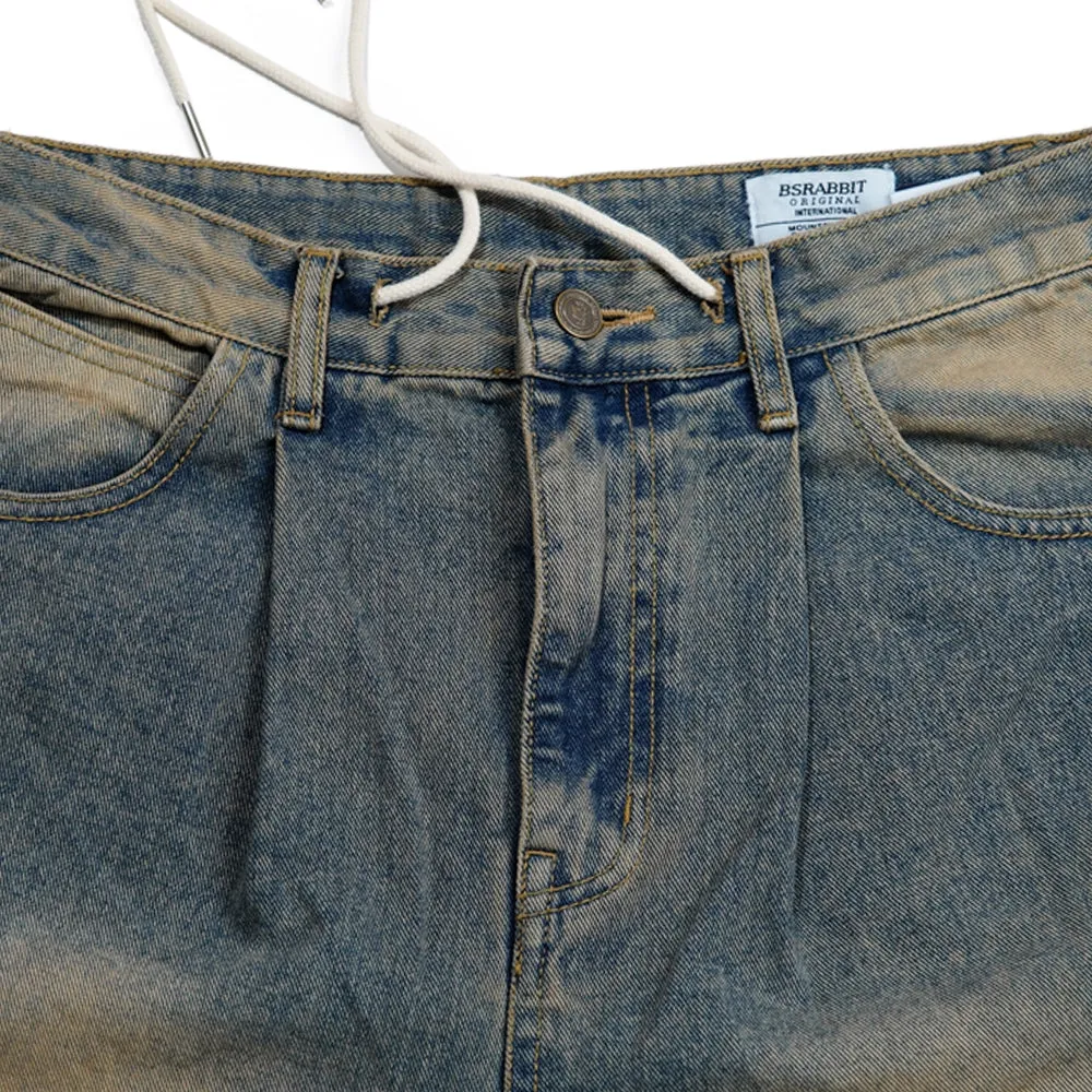 MID90 SIDE LINE LOOSEFIT DENIM PANTS VINTAGE BLUE