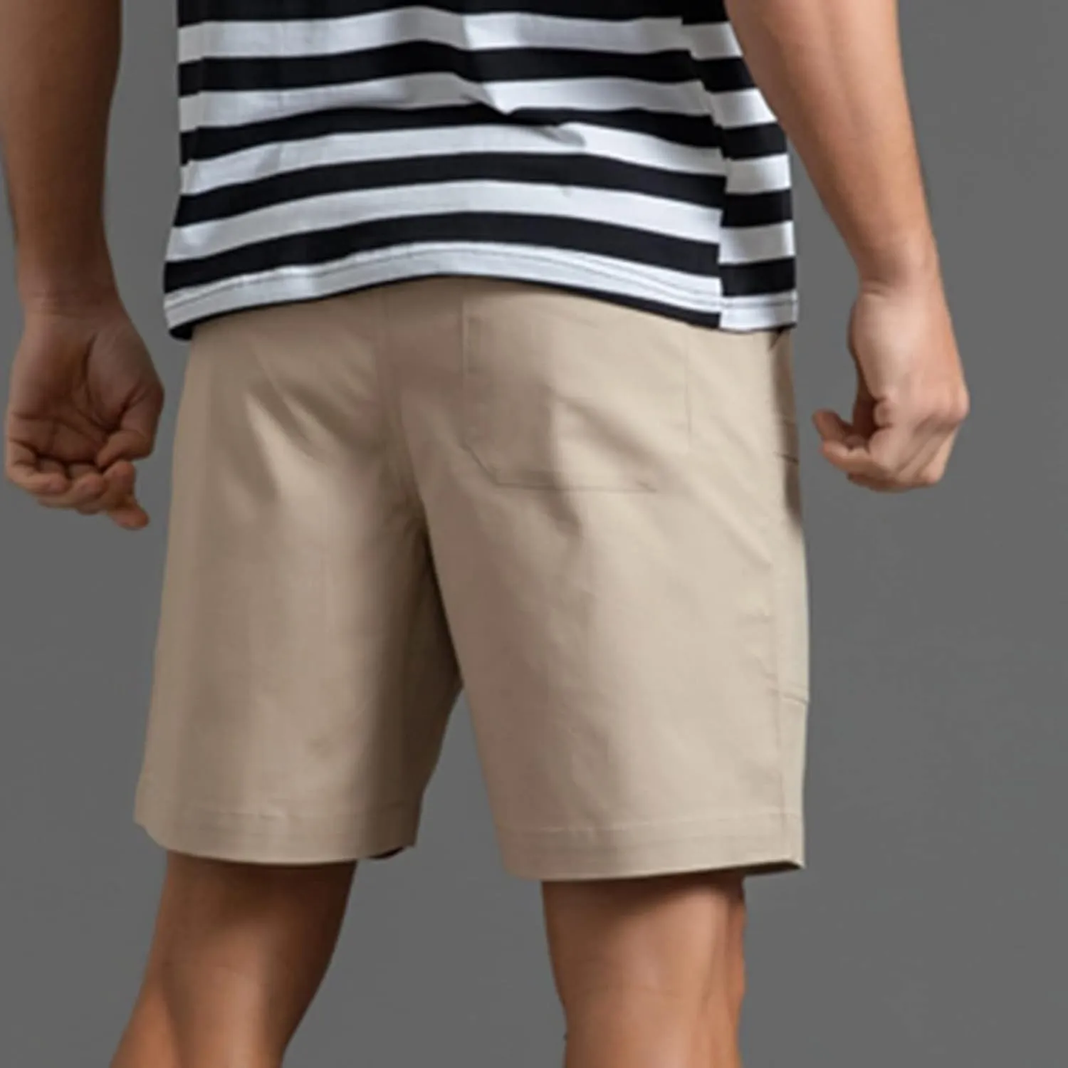 SUWBMHWE Mens Khaki Shorts 7 Inch Inseam, Mens Summer Solid Pocket Drawstring Loose Casual Sports Running Shorts Beach Pants