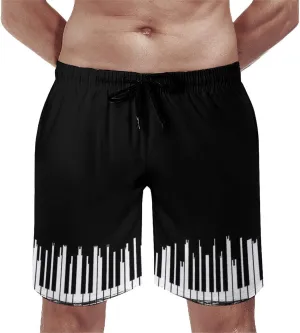 SUWBMHWE Mens Summer Fashion Leisure Seaside Beach Holiday Hot Spring 3D Digital Printing Lace Up Pocket Unlined Board