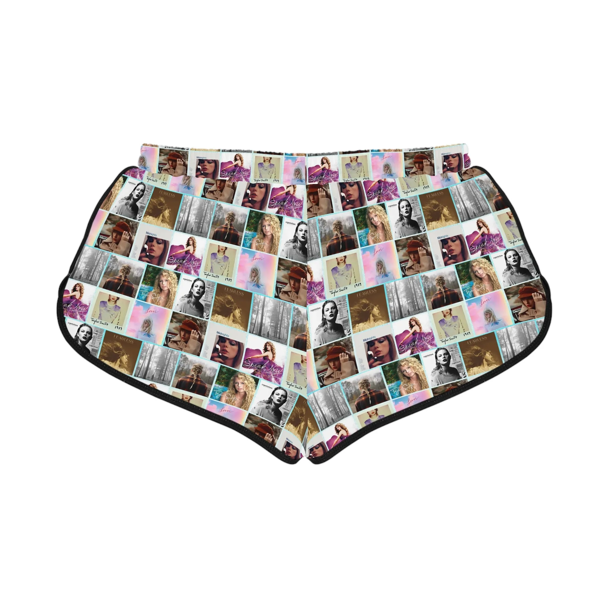 Taylor Swift Album Art Collage Pattern Women's Relaxed Shorts