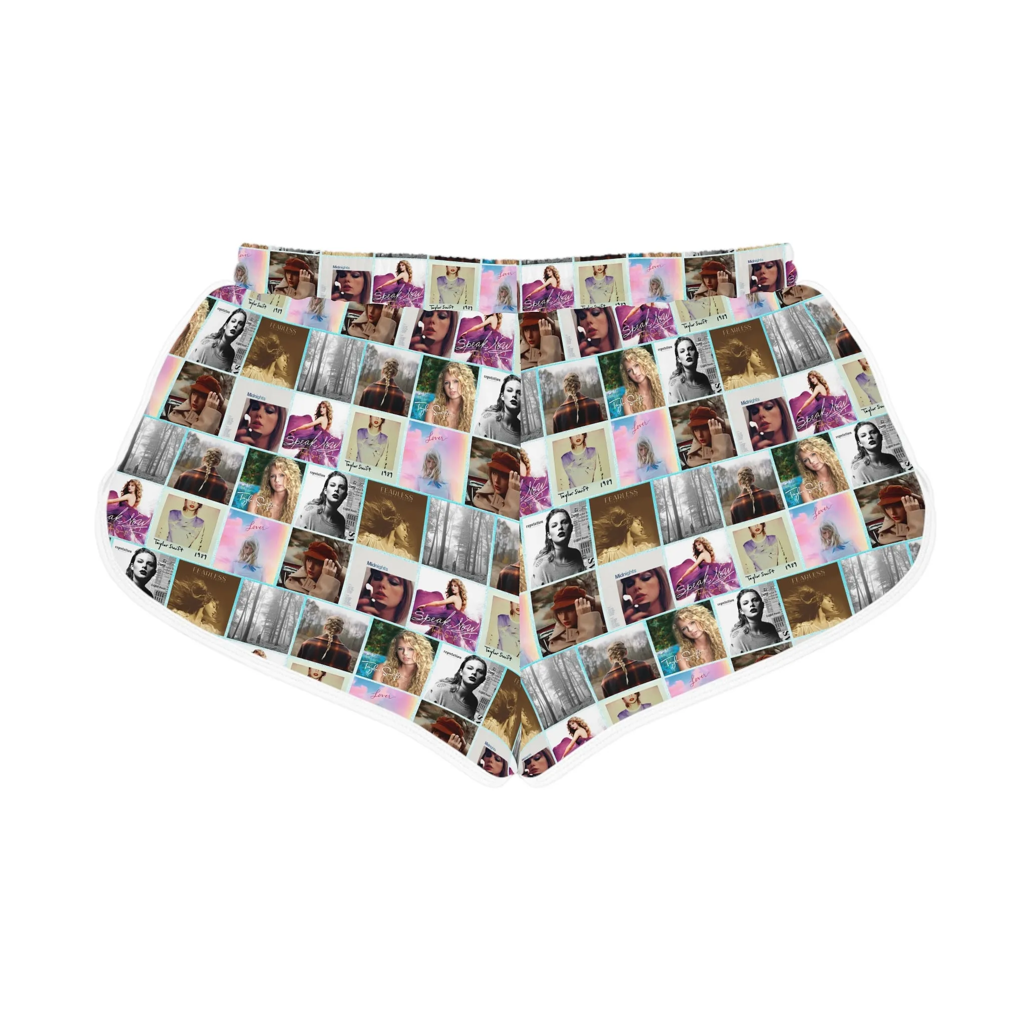 Taylor Swift Album Art Collage Pattern Women's Relaxed Shorts