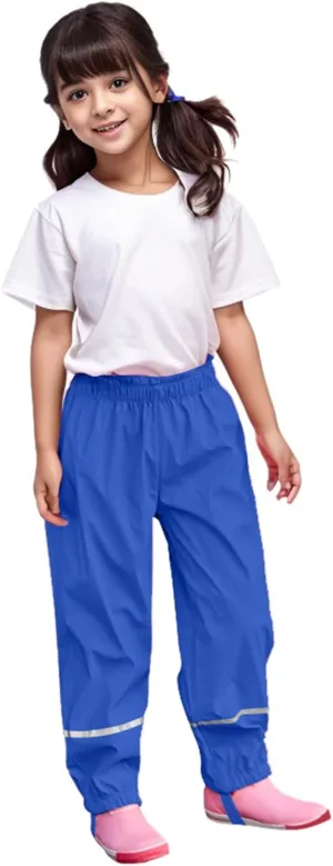 Toddler Rain Pants Kids' Waterproof Rain Pants Lightweight Reflective Rain Wear for Boys Girls 2-7 Years