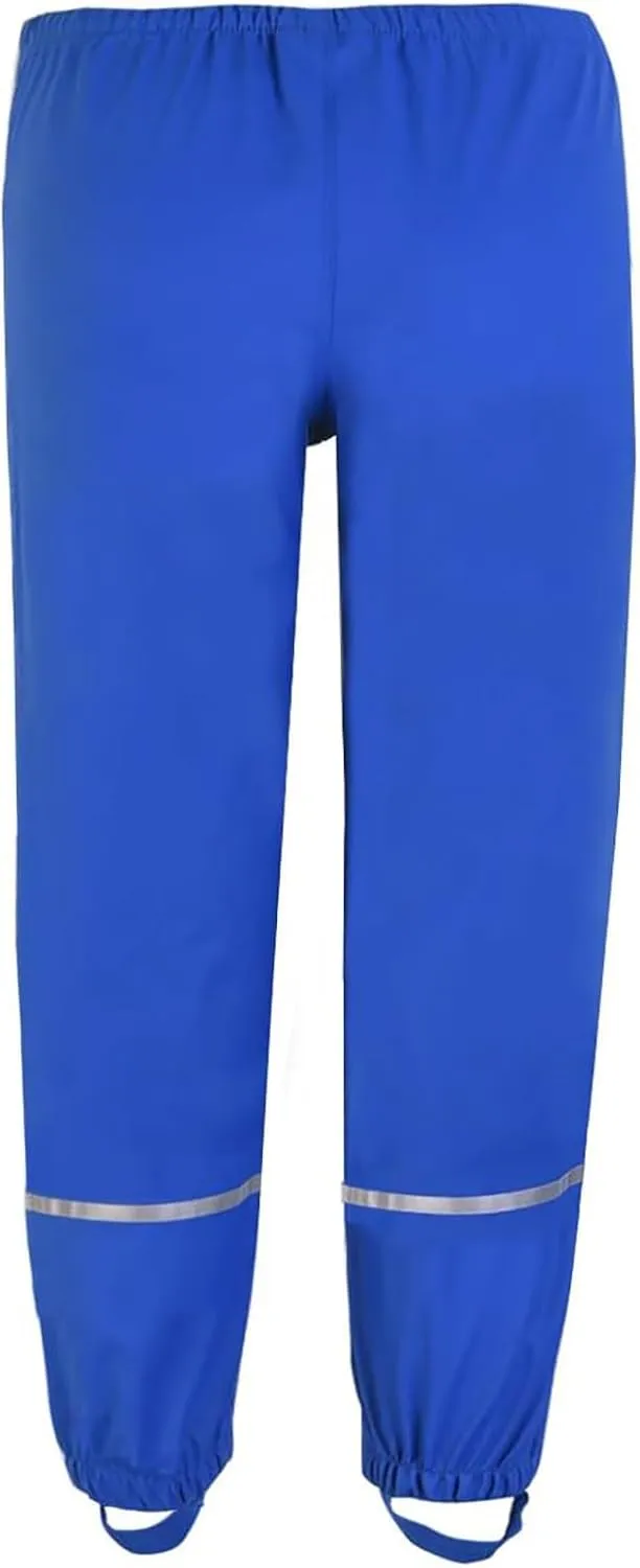 Toddler Rain Pants Kids' Waterproof Rain Pants Lightweight Reflective Rain Wear for Boys Girls 2-7 Years