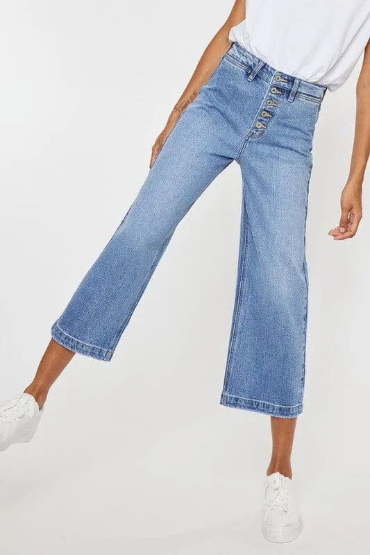 Ultra High Rise Wide Leg Jeans - Kan Can USA