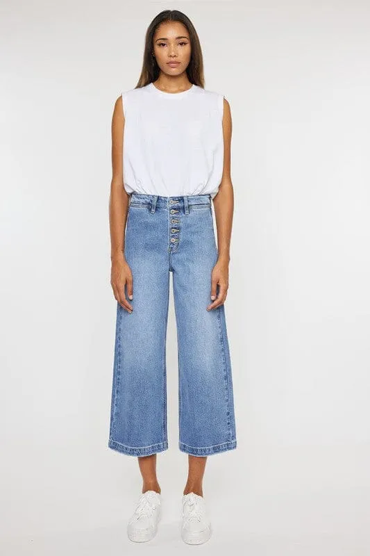 Ultra High Rise Wide Leg Jeans - Kan Can USA