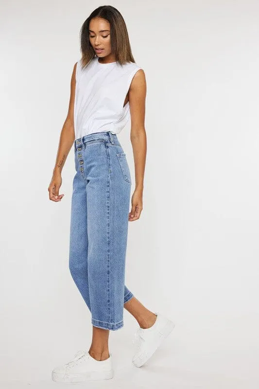 Ultra High Rise Wide Leg Jeans - Kan Can USA