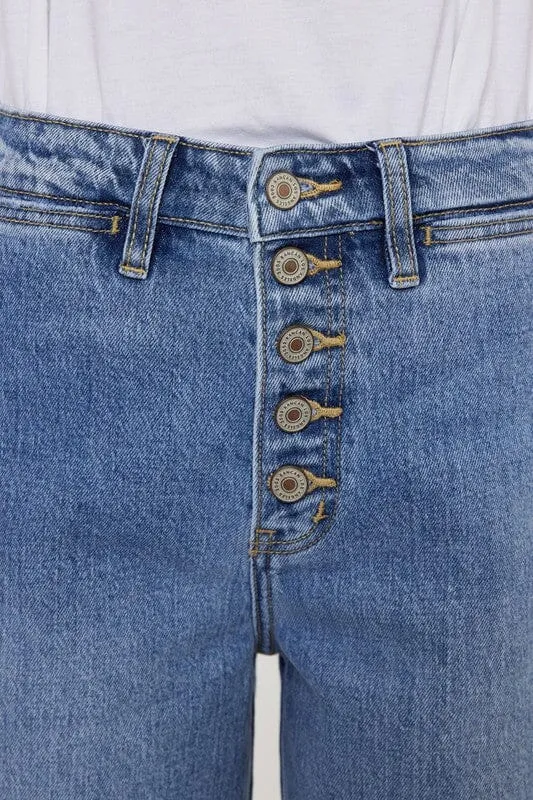 Ultra High Rise Wide Leg Jeans - Kan Can USA