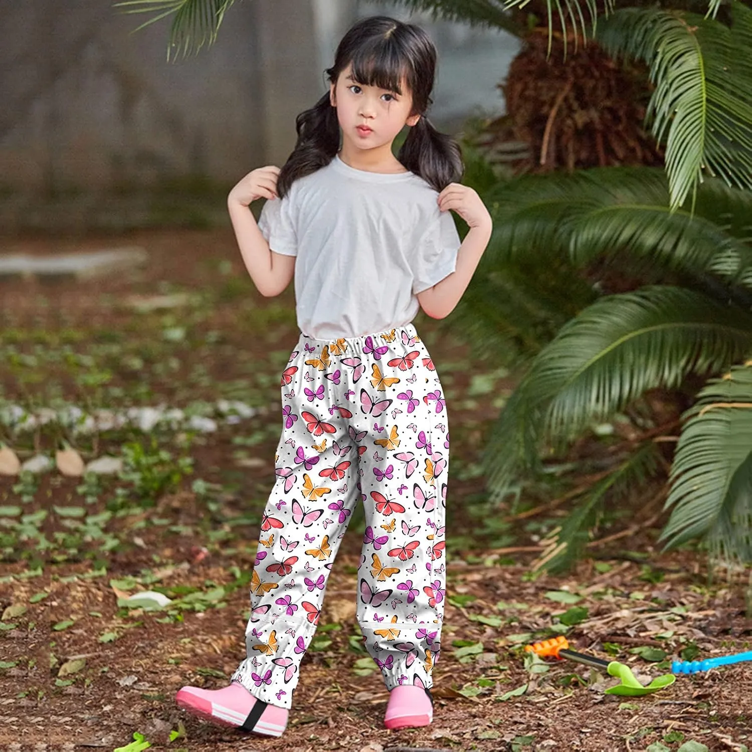 Waterproof Puddle-Dry Rain Pants for Toddlers and Kids Windproof Splash Rain Pants Breathable Mud Pants Trousers