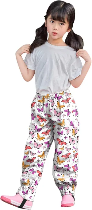 Waterproof Puddle-Dry Rain Pants for Toddlers and Kids Windproof Splash Rain Pants Breathable Mud Pants Trousers