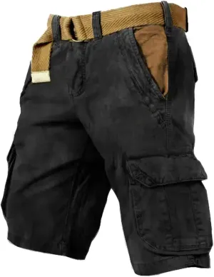 Xiaojmake Cargo Shorts for Men 2025 Casual Outdoor Tactical Shorts Distressed Washed Military Work Shorts with Multi Pockets