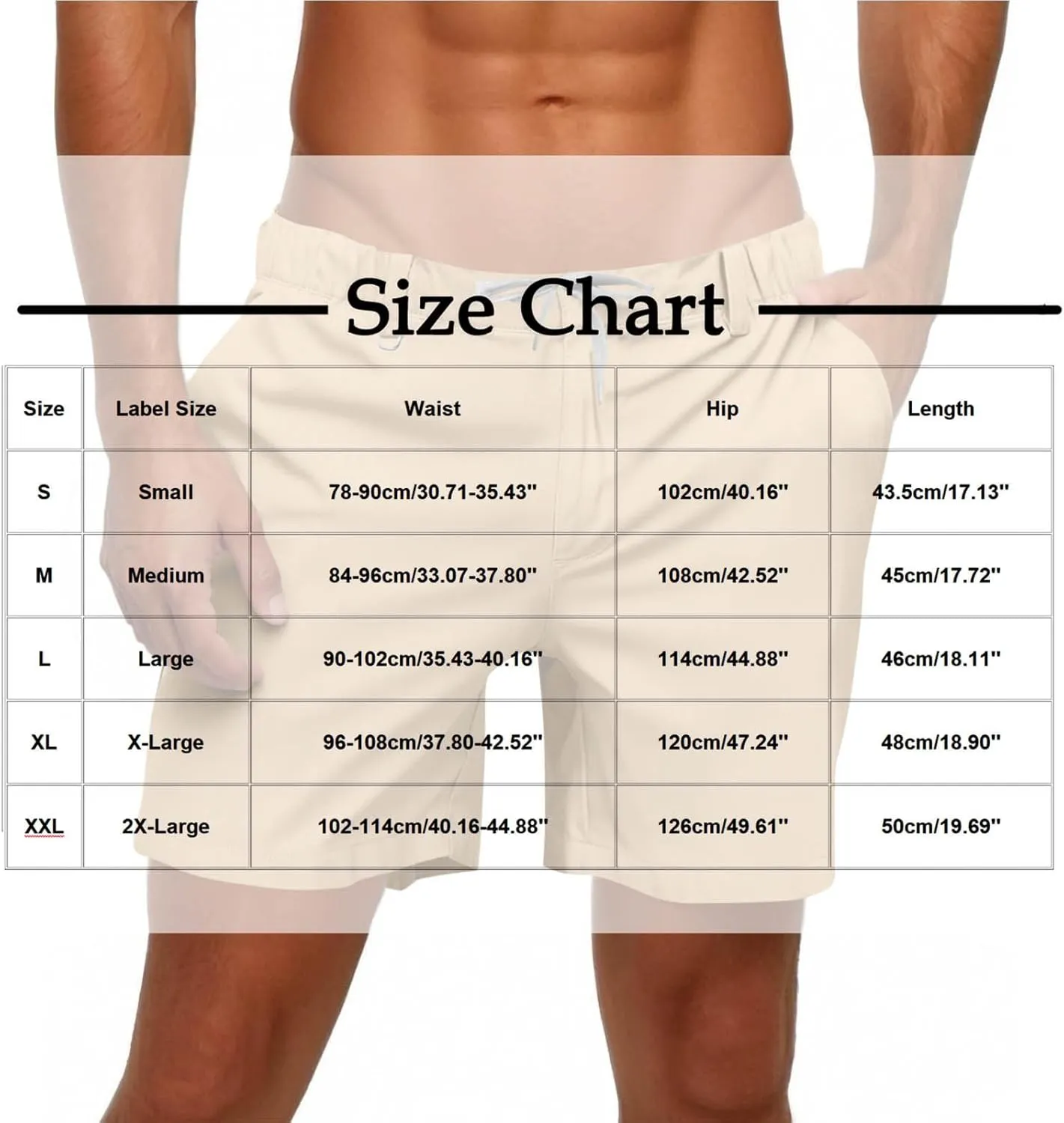 Xiaojmake Men's 7" Inseam Shorts Casual Loose Fit Beach Short with Pockets Quick Dry Workout Compression Running Shorts