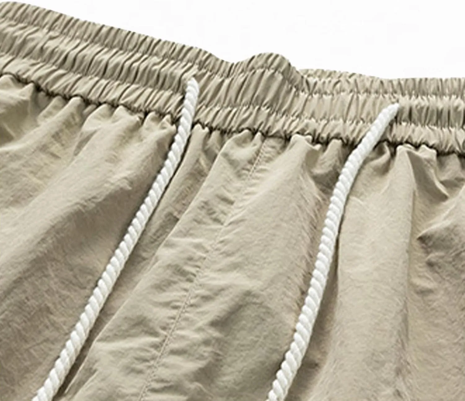 Xiaojmake Mens Big and Tall Cargo Shorts with Adjustable Drawstring Quick Dry Elastic Waist Walkshorts Summer Beach Shorts
