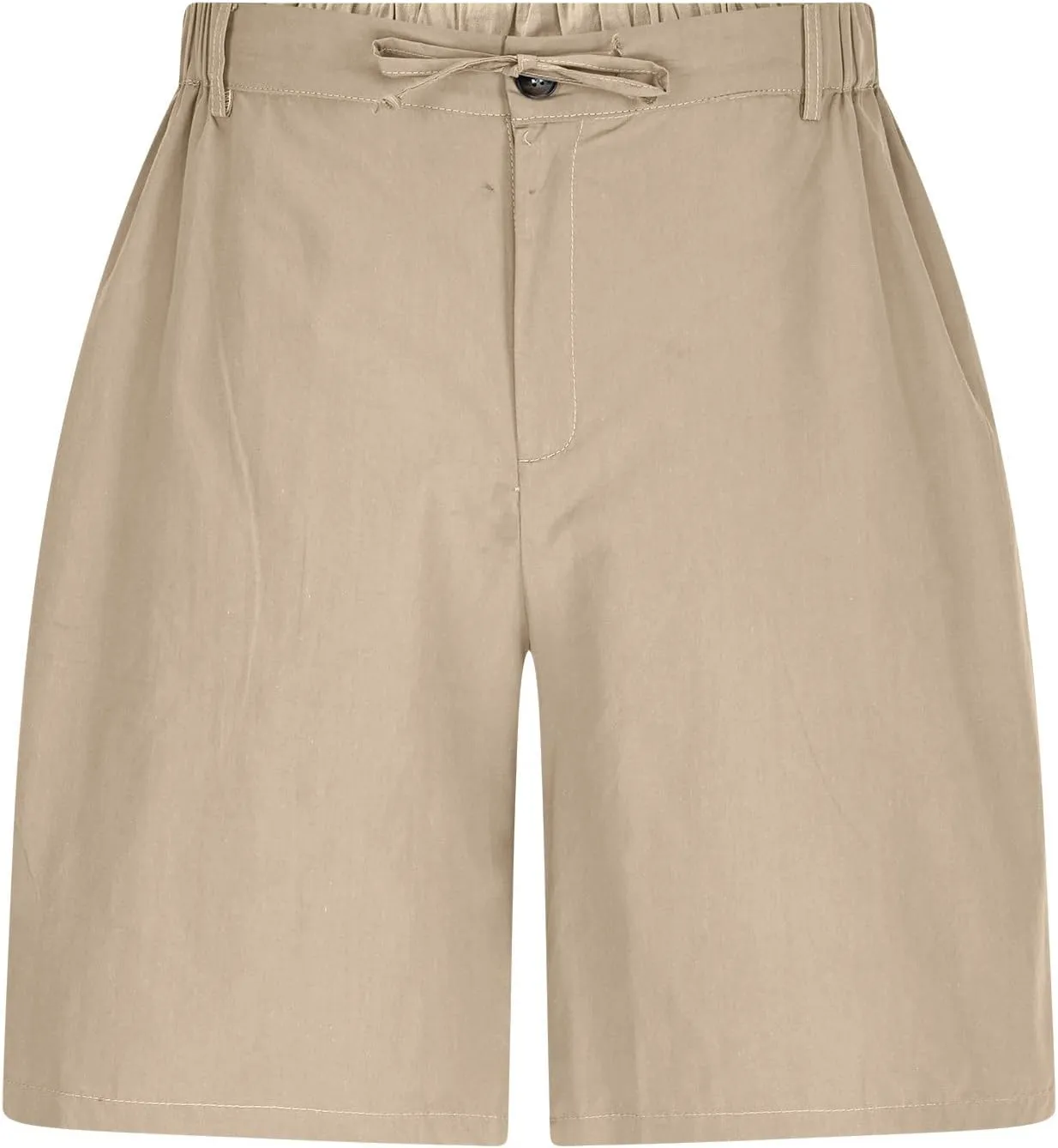Xiaojmake Mens Linen Shorts Big and Tall Casual 7 Inch Inseam Stretch Drawstring Cotton Summer Lounge Beach Vacation Shorts