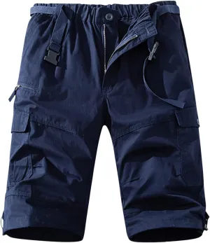 Xiaojmake Men's Military Cargo Short with Multi Pocket Outdoor Twill Cotton Workout Shorts Casual Loose Fit Dungarees Short