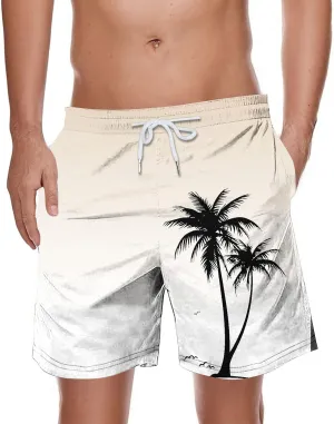 Xiaojmake Men's Swim Trunk 7 Inch Quick Dry Beach Board Short Hawaiian Tropical Swimwear Bathing Suit Swim Shorts with Pocket