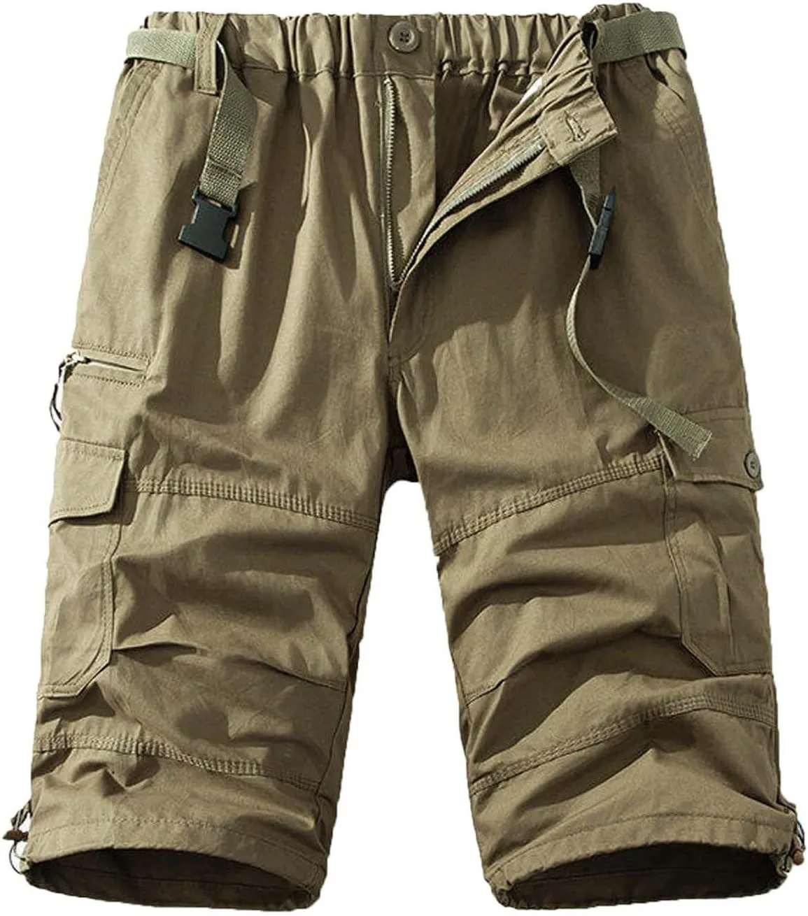 Xiaojmake Workout Cargo Shorts for Men Heavyweight Outdoor Hiking Short Flat Front Regular Fit Work Carpenter Fishing Shorts